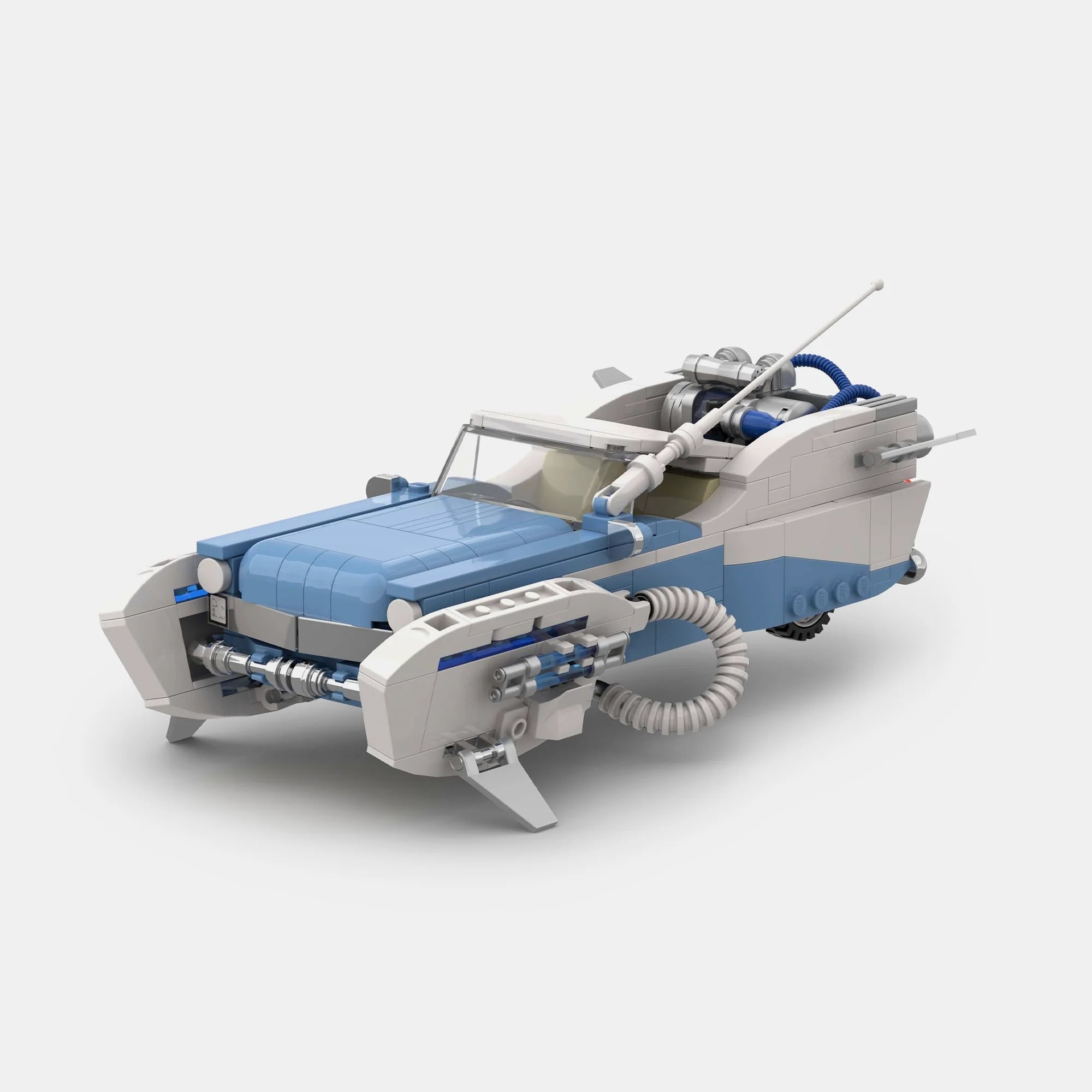 SILVER WING CYCLONE WITH DISPLAY CONTAINER brick model kit