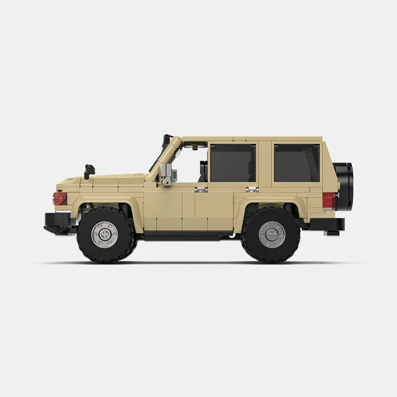 LAND CRUISER WITH DISPLAY CONTAINER brick model kit