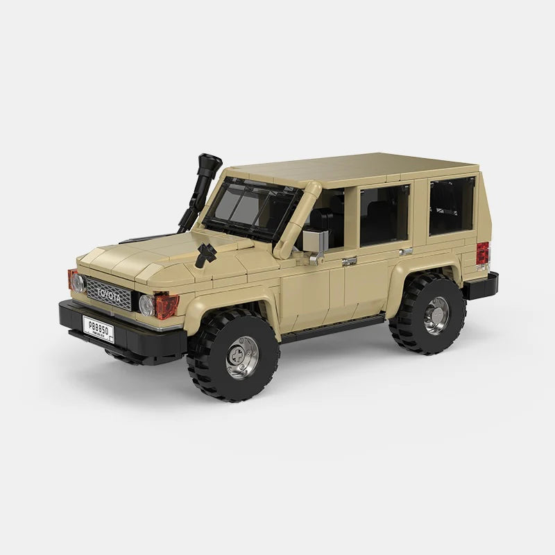 LAND CRUISER WITH DISPLAY CONTAINER brick model kit