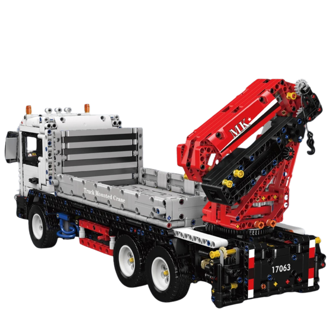 ENGINEERING TRUCK WITH CRANE motorised brick model kit