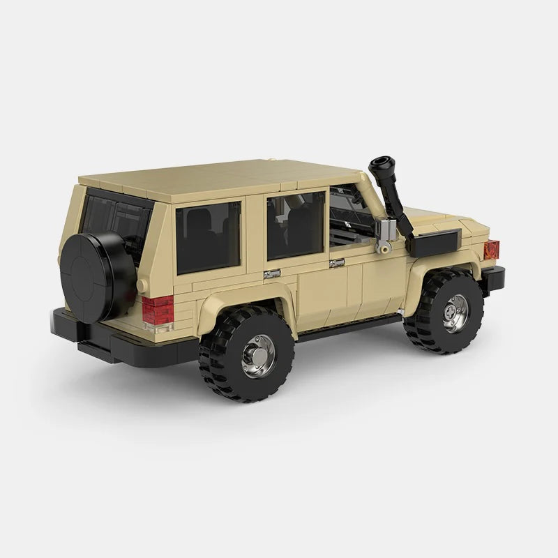 LAND CRUISER WITH DISPLAY CONTAINER brick model kit