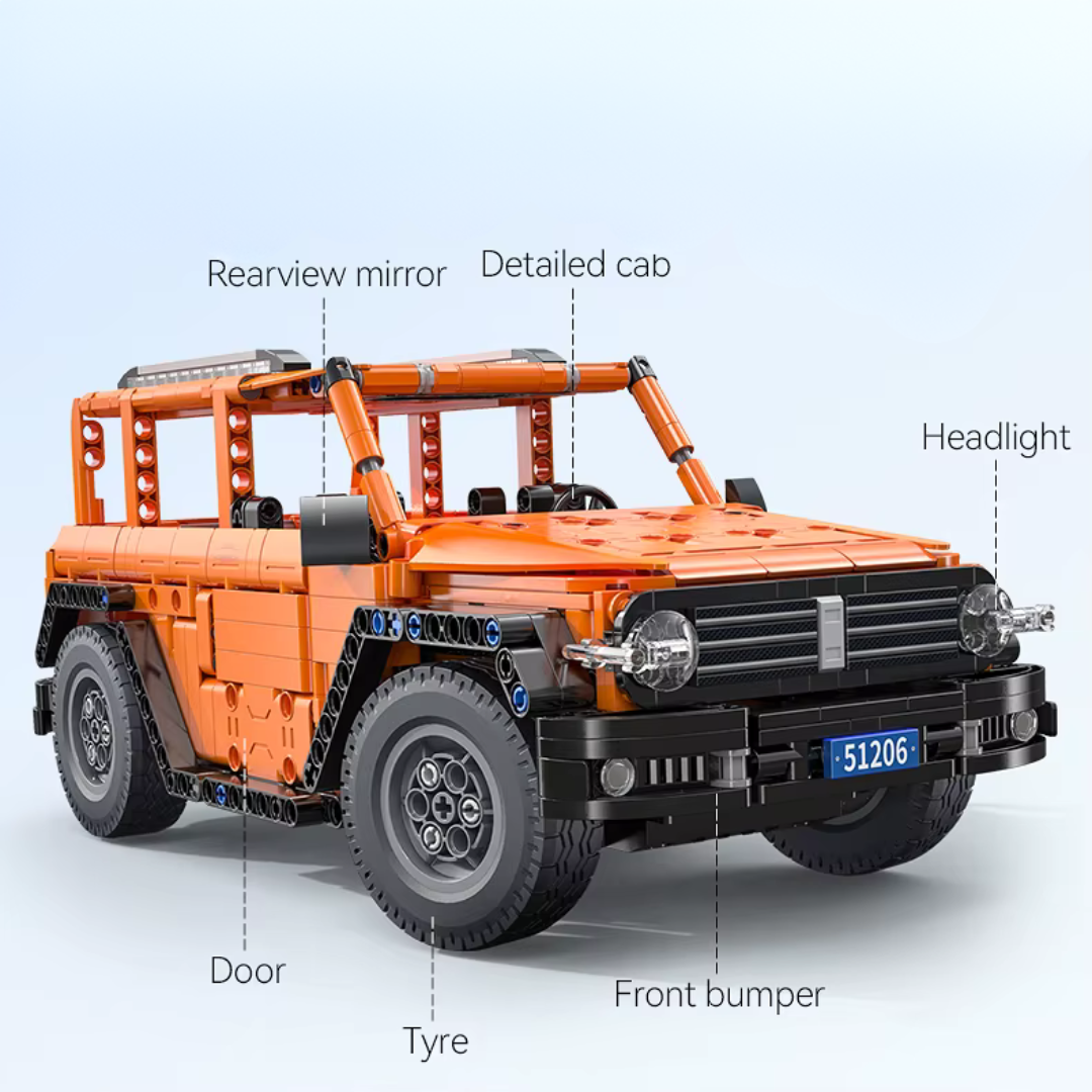 OFF-ROAD TANK SUV motorised brick model kit