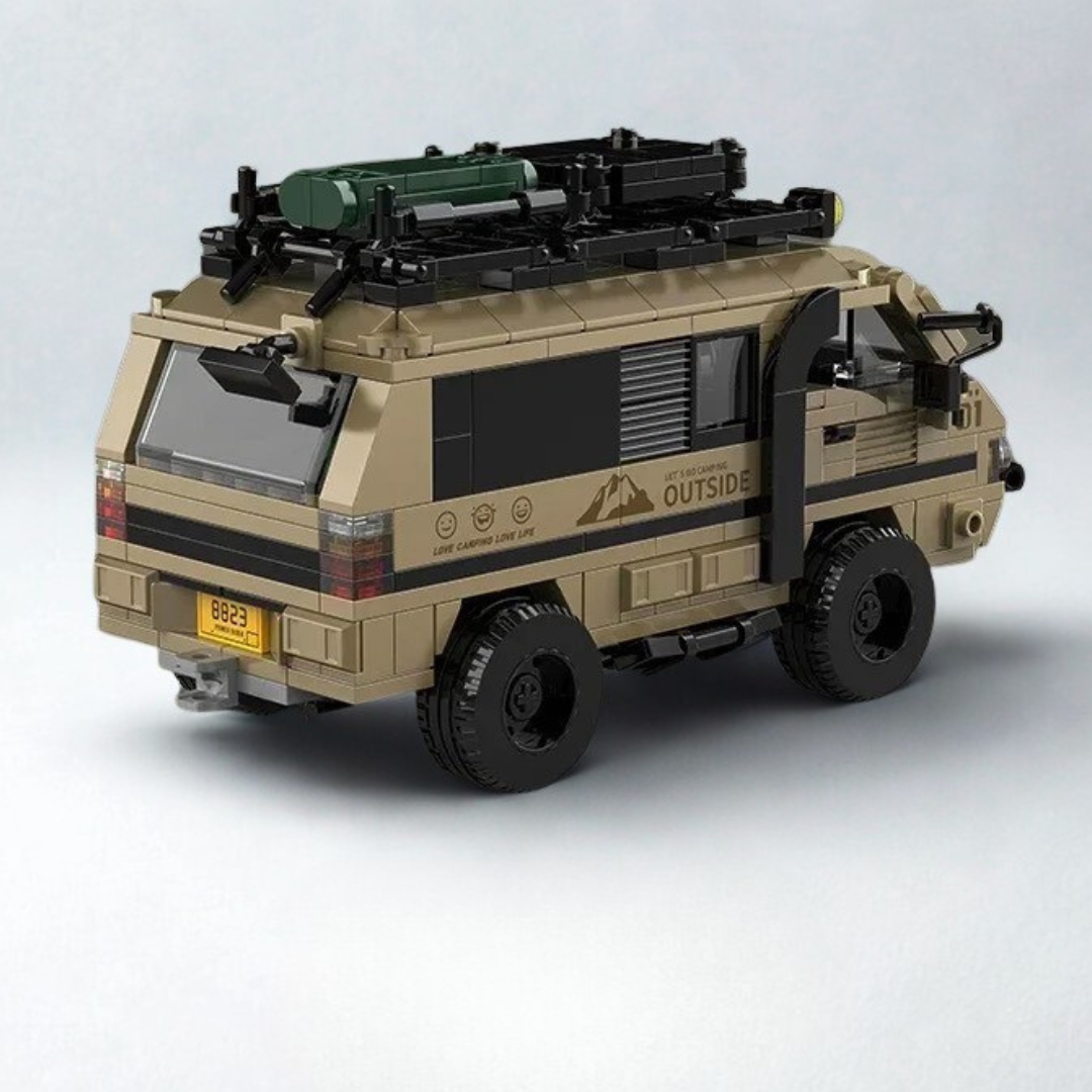 MITSUBISHI DELICA CAMPER WITH DISPLAY CONTAINER brick model kit
