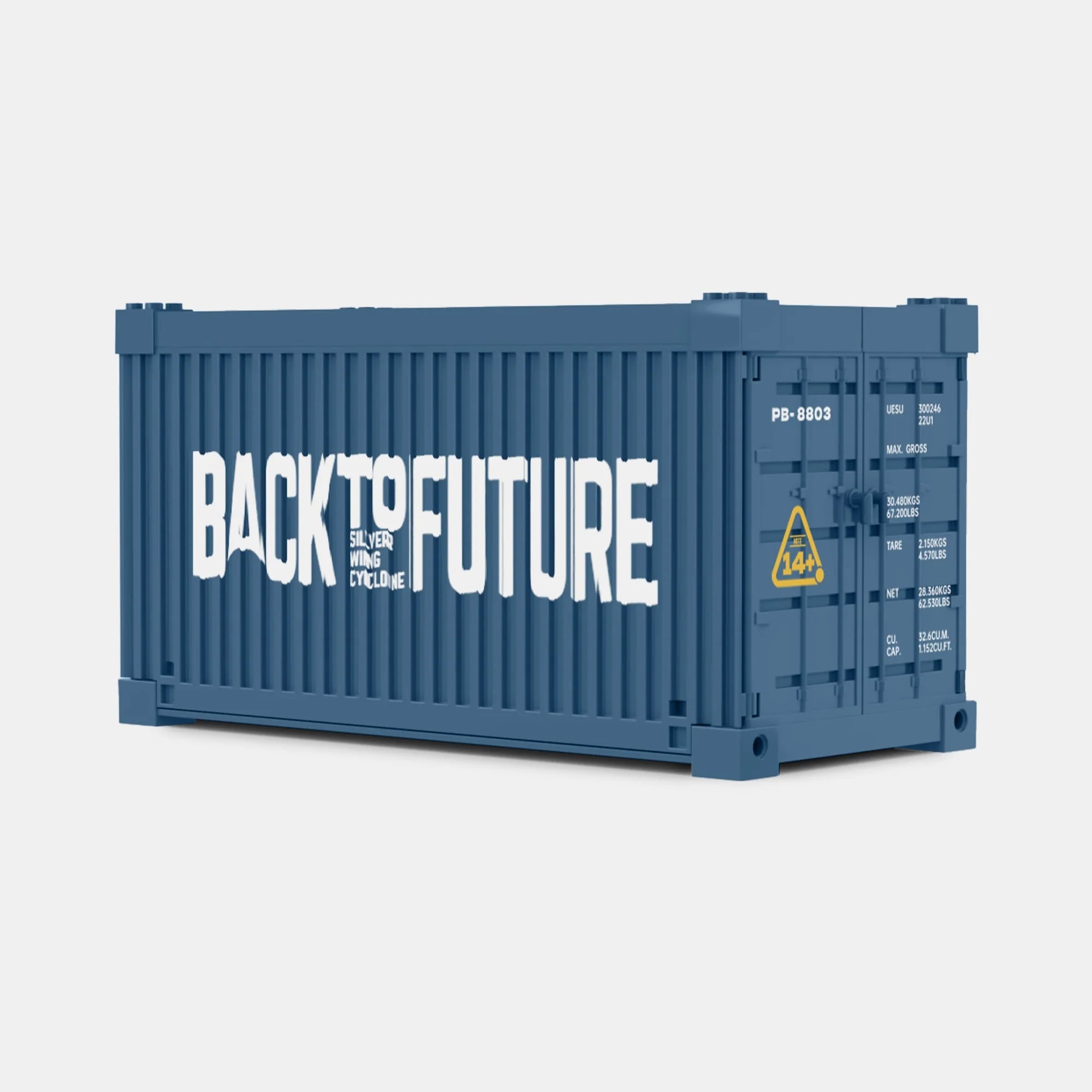 SILVER WING CYCLONE WITH DISPLAY CONTAINER brick model kit