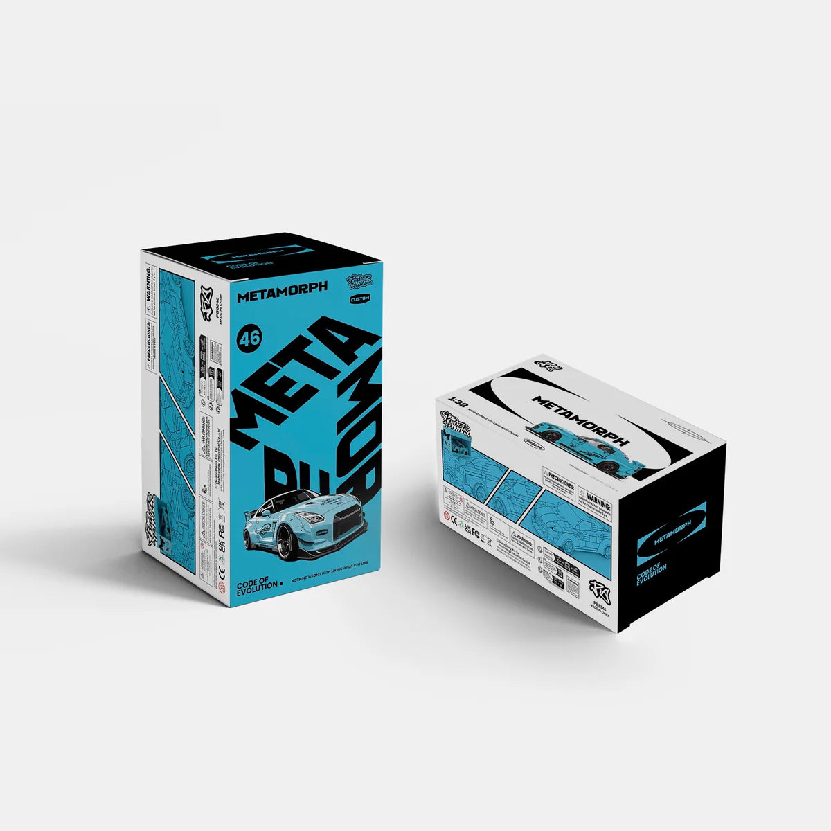 NISSAN GTR WITH DISPLAY CONTAINER brick model kit