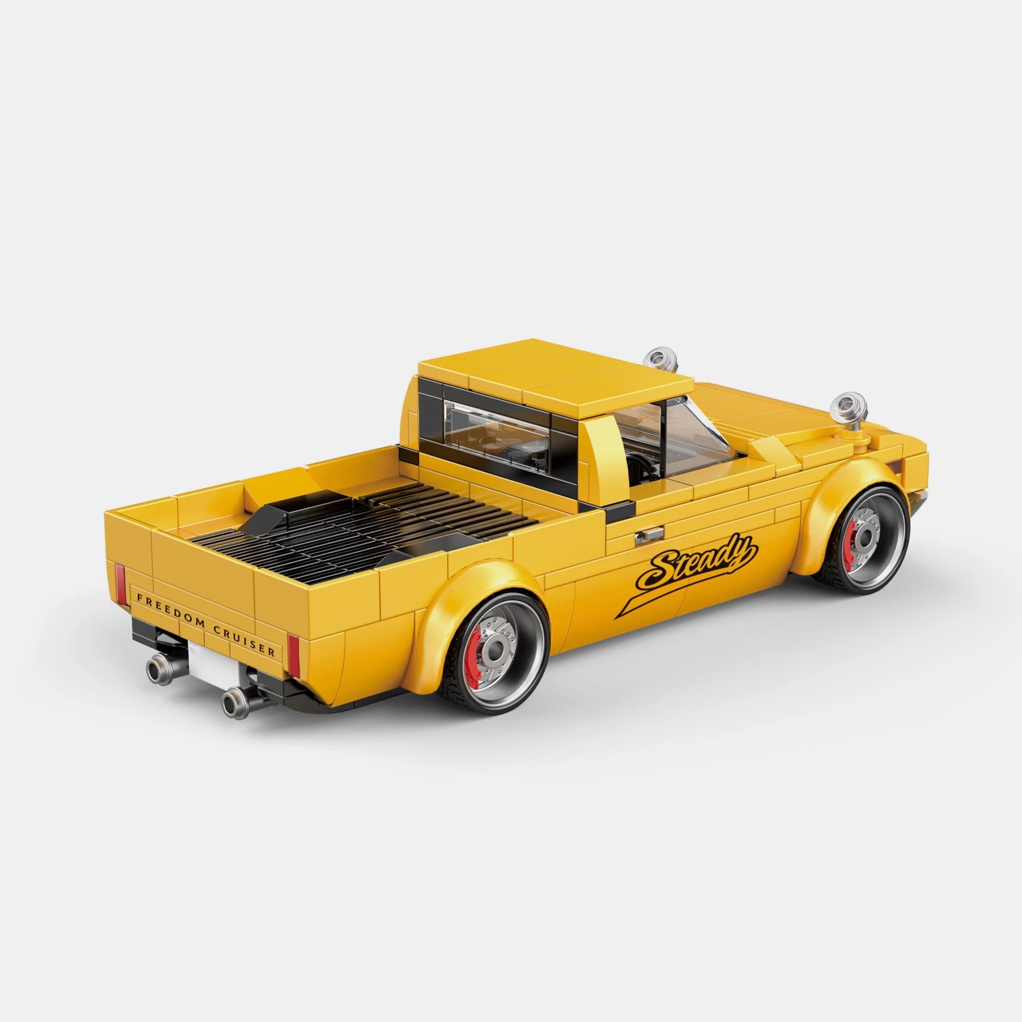DATSUN SUNNY PICKUP TRUCK WITH DISPLAY CONTAINER brick model kit