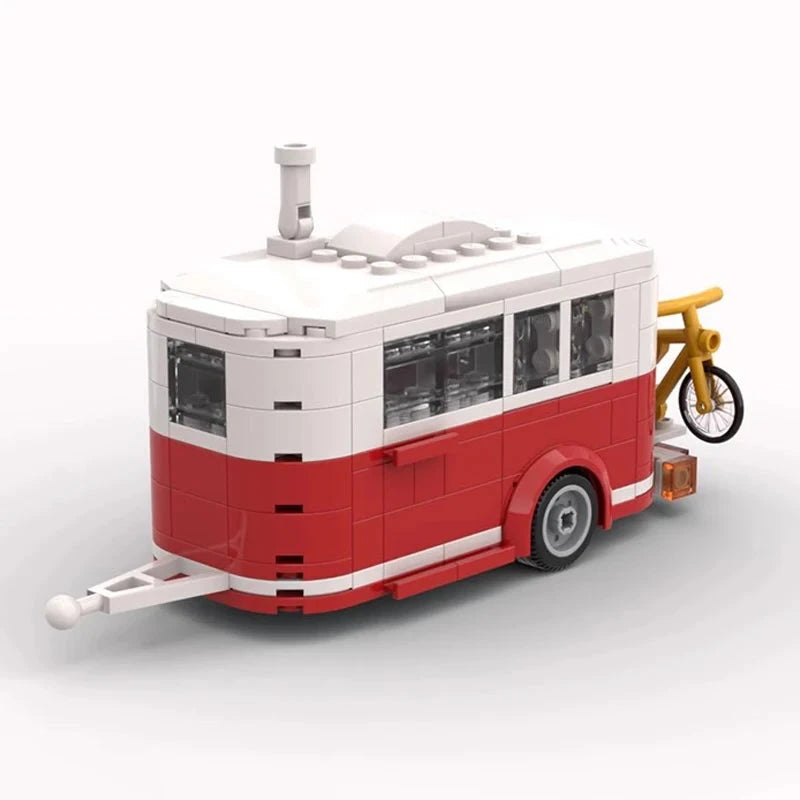 CAMPER TRAILER brick model kit
