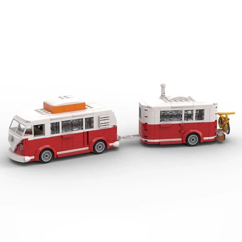 CAMPER TRAILER brick model kit