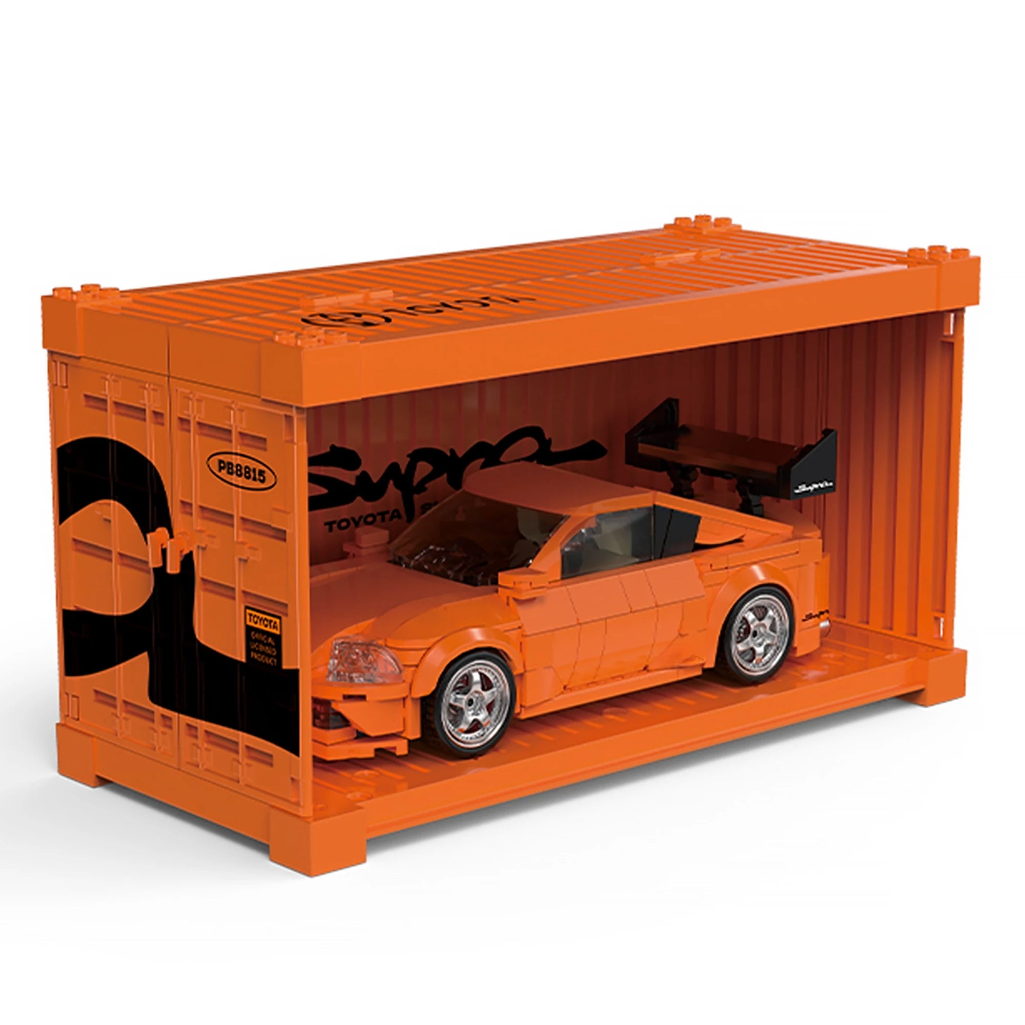 TOYOTA A80 WITH DISPLAY CONTAINER brick model kit