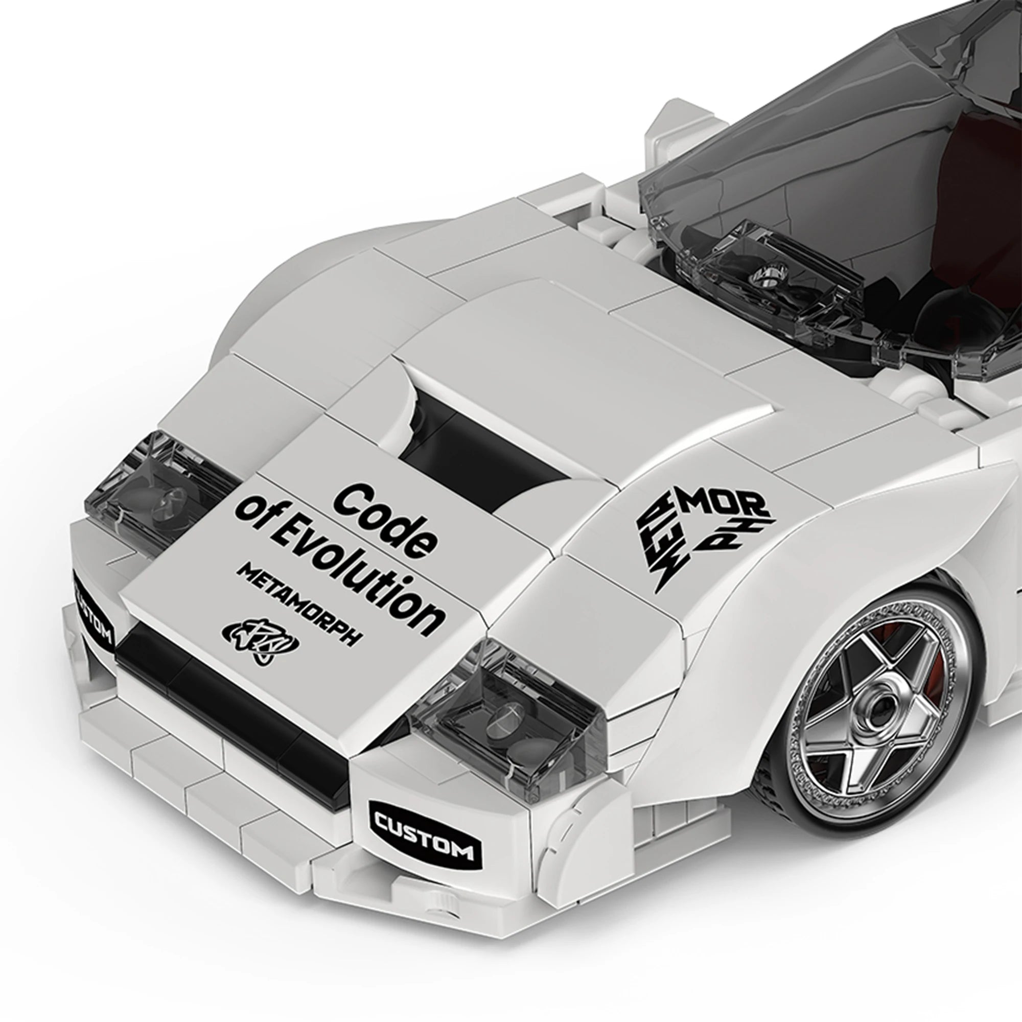 LAMBORGHINI COUNTACH WITH DISPLAY CONTAINER brick model kit