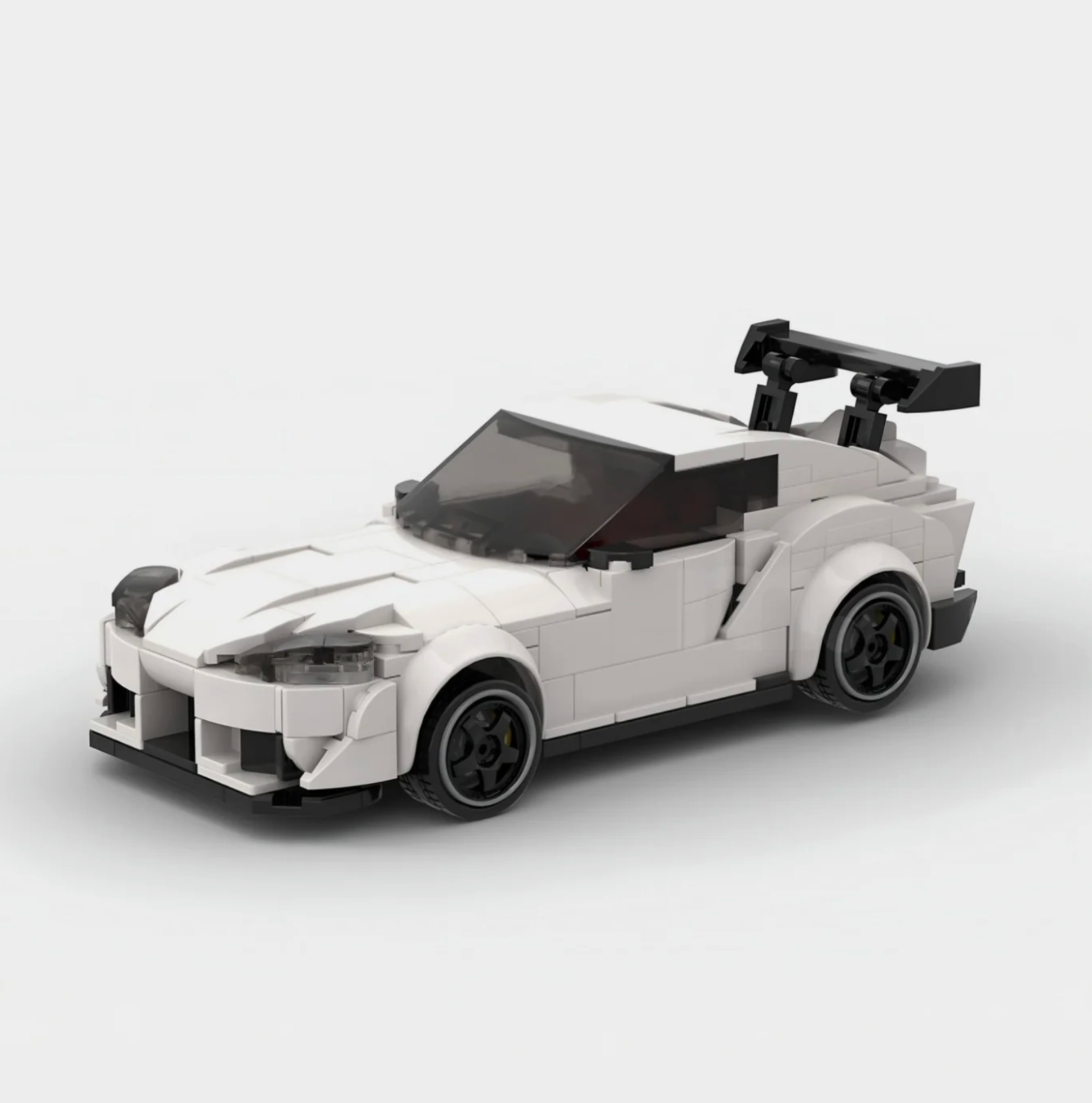 TOYOTA SUPRA WITH DISPLAY CONTAINER brick model kit