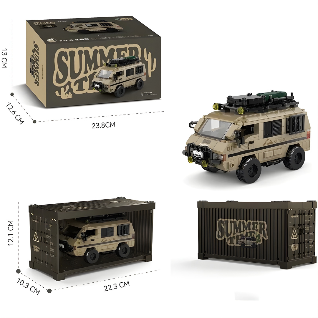 MITSUBISHI DELICA CAMPER WITH DISPLAY CONTAINER brick model kit