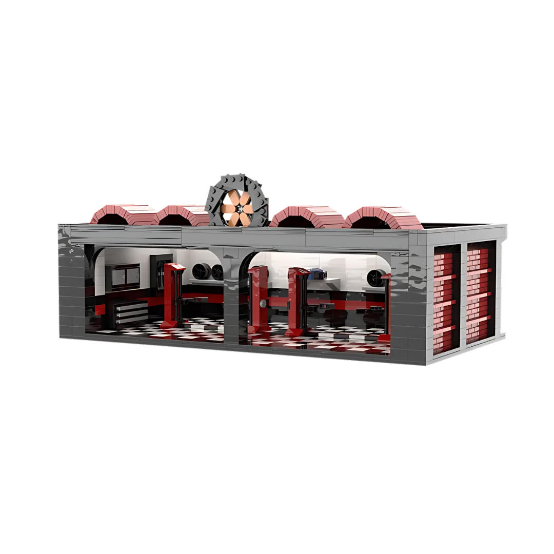 AUTO REPAIR SHOP brick model kit