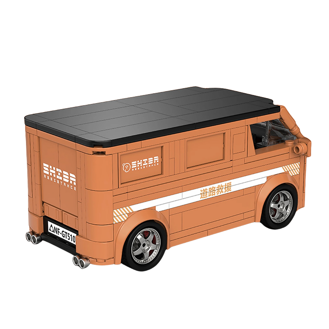 CAMPER VAN WITH DISPLAY CONTAINER brick model kit