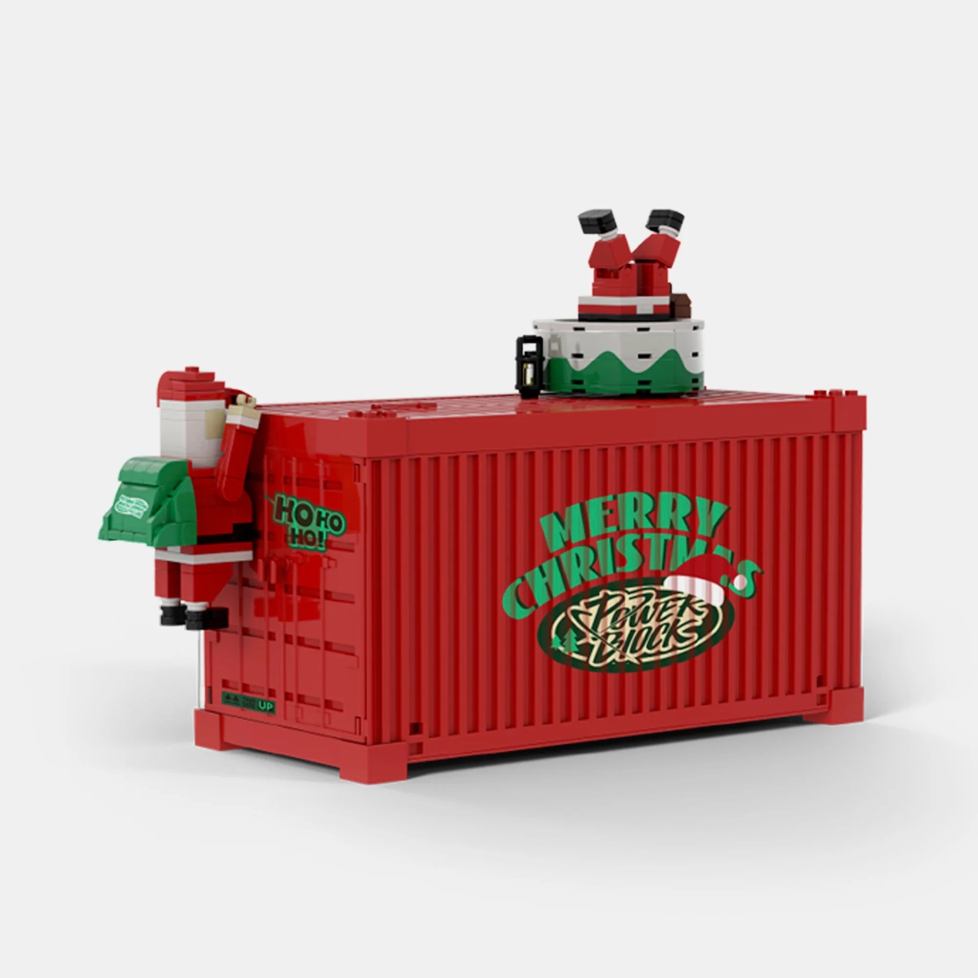 CHRISTMAS PICKUP WITH DISPLAY CONTAINER brick model kit