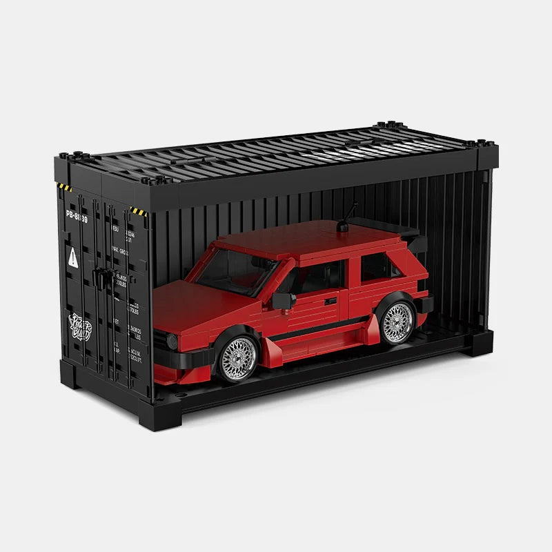 VW GOLF WITH DISPLAY CONTAINER brick model kit