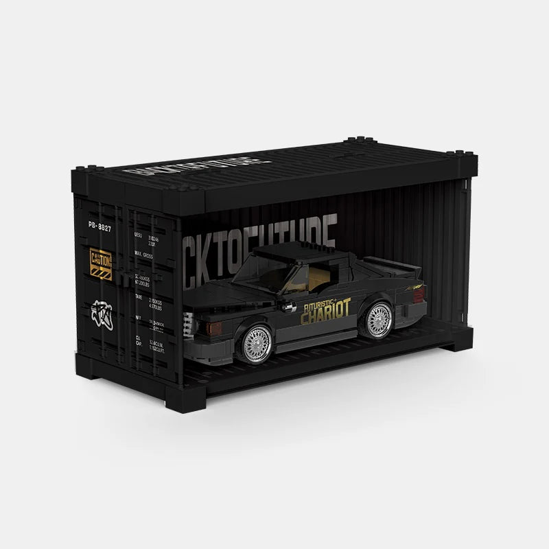 FUTURISTIC CHARIOT WITH DISPLAY CONTAINER brick model kit