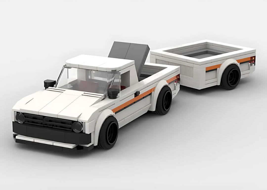 VOLKSWAGEN CADDY 1982 MK1 WITH TRAILER brick model kit