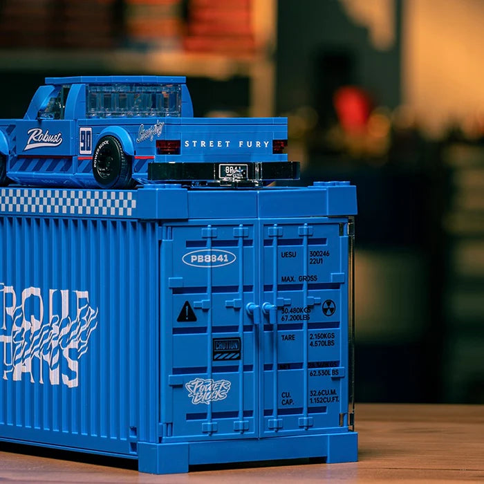 KAIDO PICKUP TRUCK WITH DISPLAY CONTAINER brick model kit