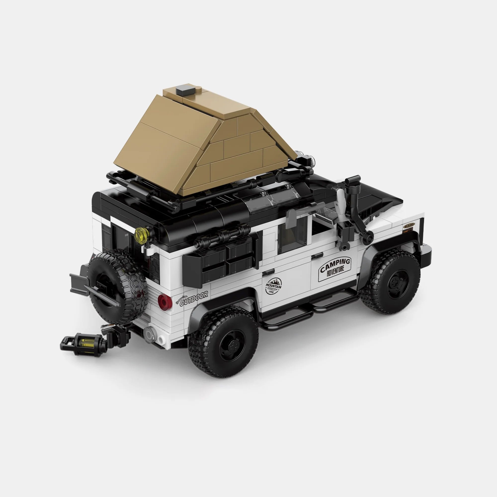 LAND ROVER DEFENDER WITH DISPLAY CONTAINER brick model kit
