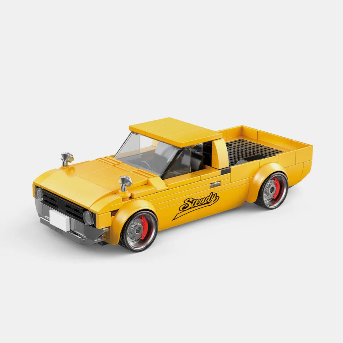 DATSUN SUNNY PICKUP TRUCK WITH DISPLAY CONTAINER brick model kit