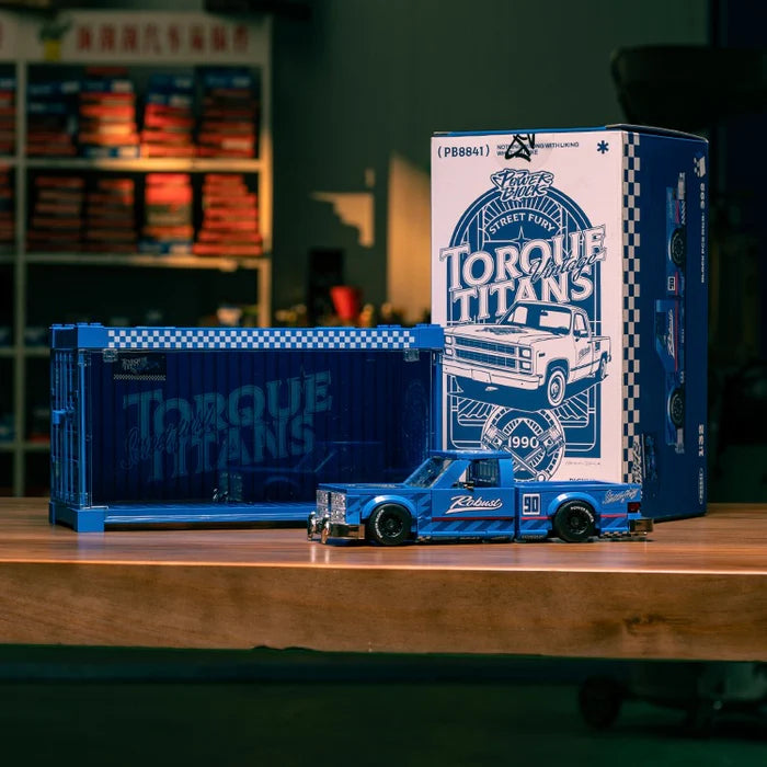 KAIDO PICKUP TRUCK WITH DISPLAY CONTAINER brick model kit