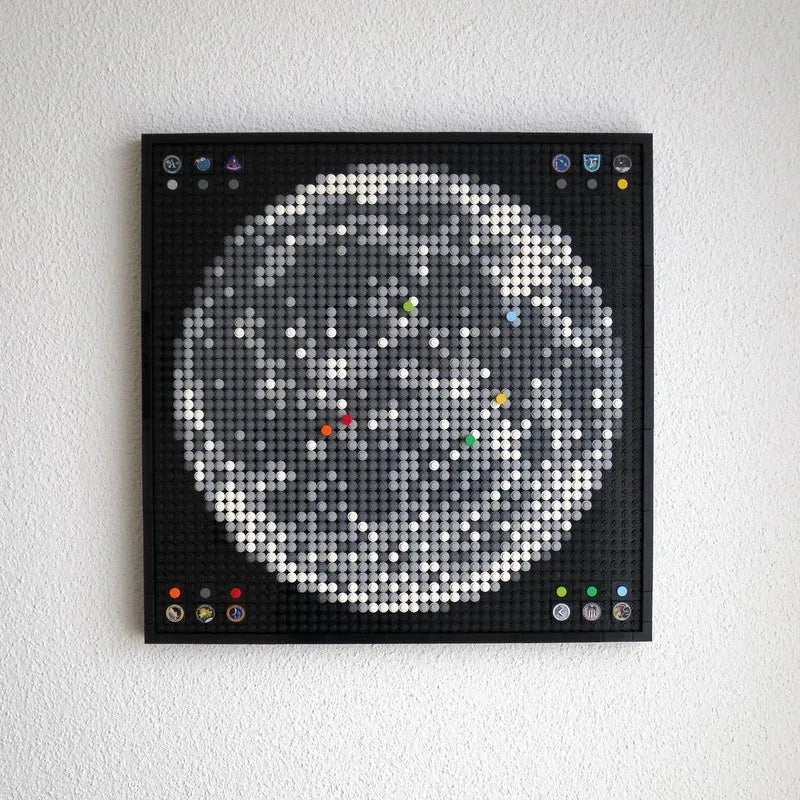 APOLLO LUNAR LANDING SITES pixel art