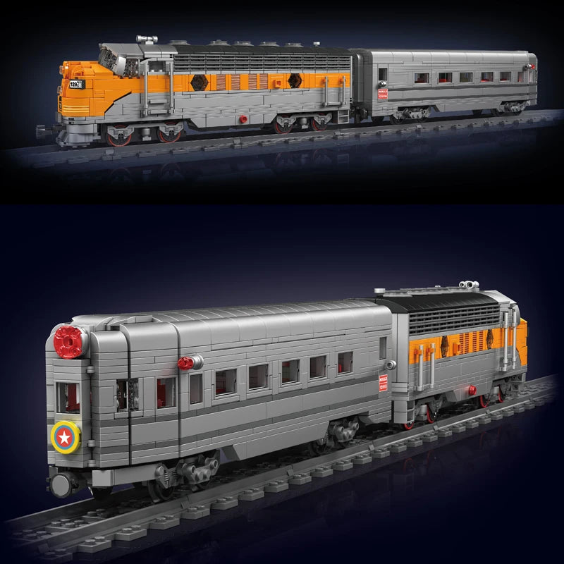 EMD F7 WP DIESEL LOCOMOTIVE motorised brick model kit