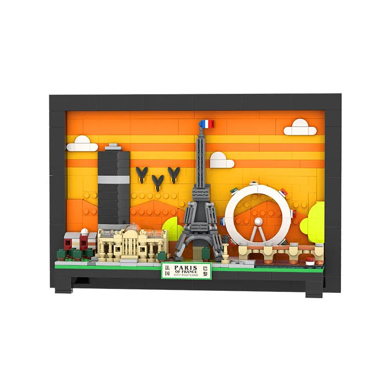 PARIS POSTCARD brick art