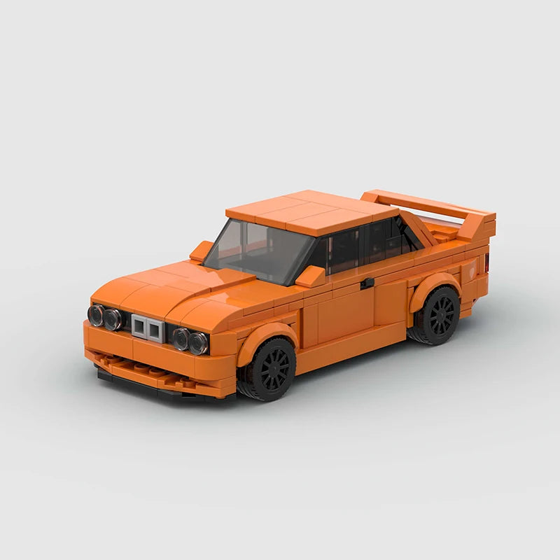 BMW E30 ORANGE EDITION brick model kit