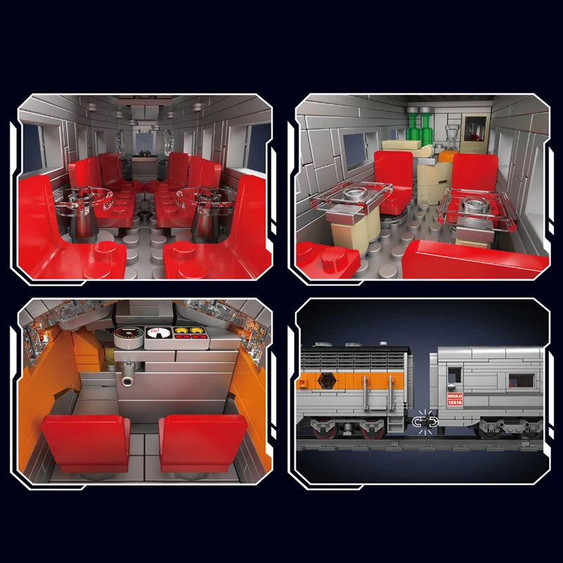 EMD F7 WP DIESEL LOCOMOTIVE motorised brick model kit