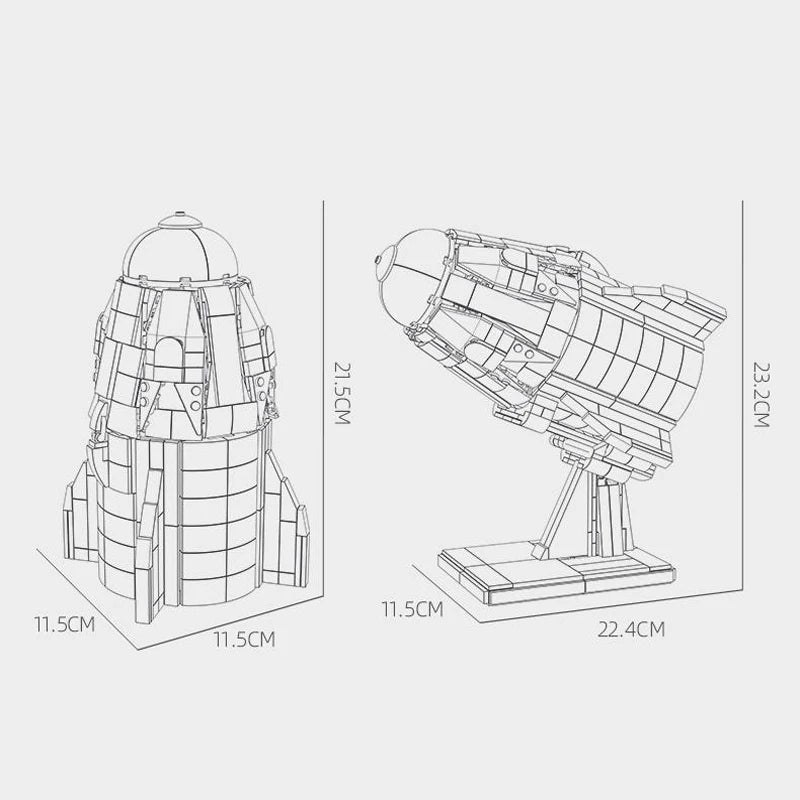 SPACE CAPSULE EXPLORER brick model kit