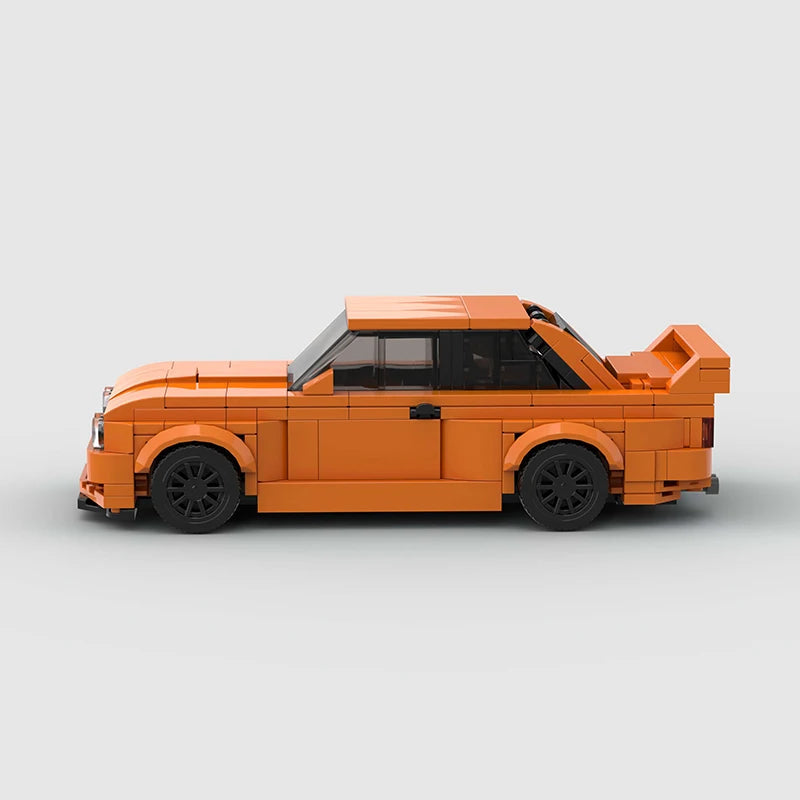 BMW E30 ORANGE EDITION brick model kit