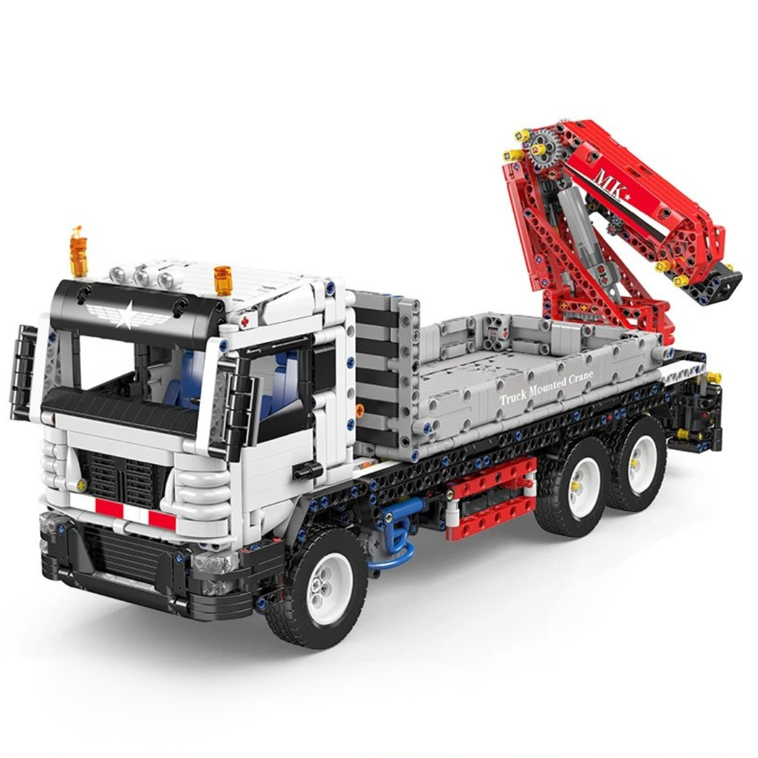 ENGINEERING TRUCK WITH CRANE motorised brick model kit